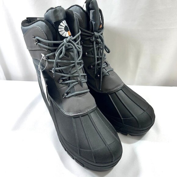 Akademiks Men's Waterproof Snow Boots Black Duck Toe Size US 13 - No Box - Picture 1 of 11